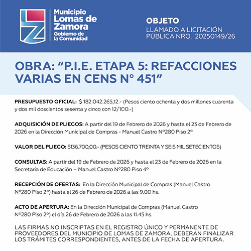 Licitaciones Sin datos  